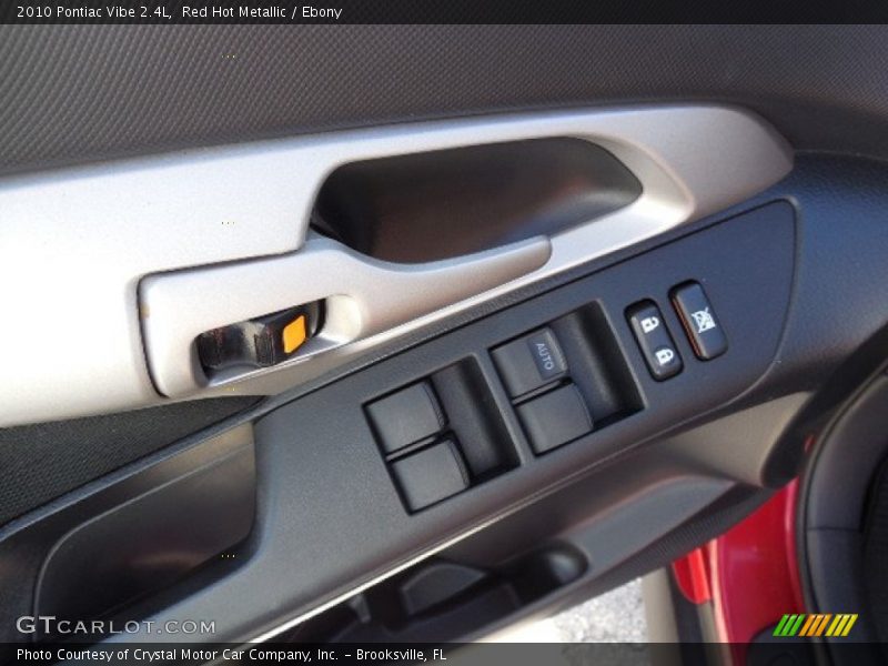 Red Hot Metallic / Ebony 2010 Pontiac Vibe 2.4L