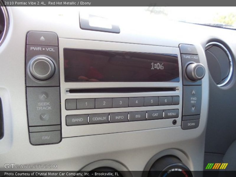 Red Hot Metallic / Ebony 2010 Pontiac Vibe 2.4L
