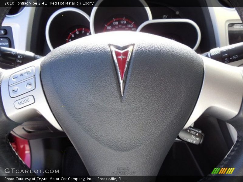 Red Hot Metallic / Ebony 2010 Pontiac Vibe 2.4L