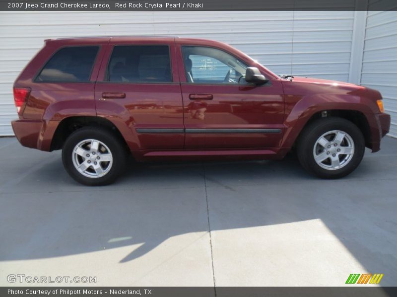Red Rock Crystal Pearl / Khaki 2007 Jeep Grand Cherokee Laredo