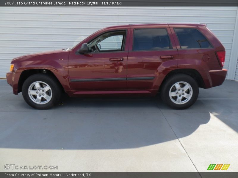 Red Rock Crystal Pearl / Khaki 2007 Jeep Grand Cherokee Laredo