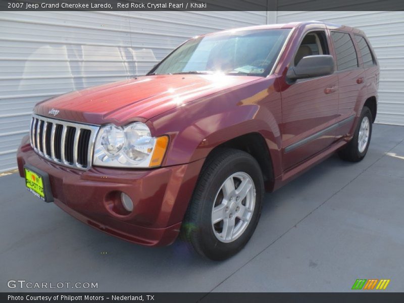 Red Rock Crystal Pearl / Khaki 2007 Jeep Grand Cherokee Laredo