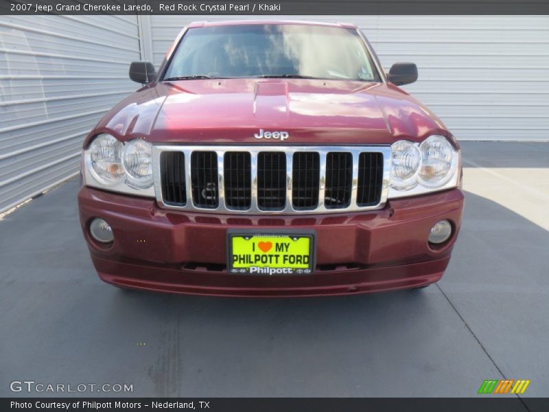 Red Rock Crystal Pearl / Khaki 2007 Jeep Grand Cherokee Laredo