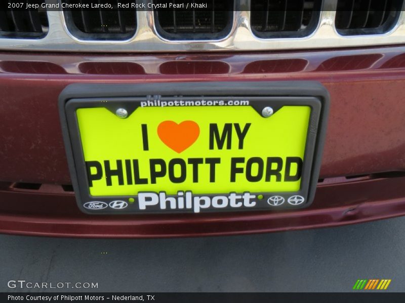 Red Rock Crystal Pearl / Khaki 2007 Jeep Grand Cherokee Laredo