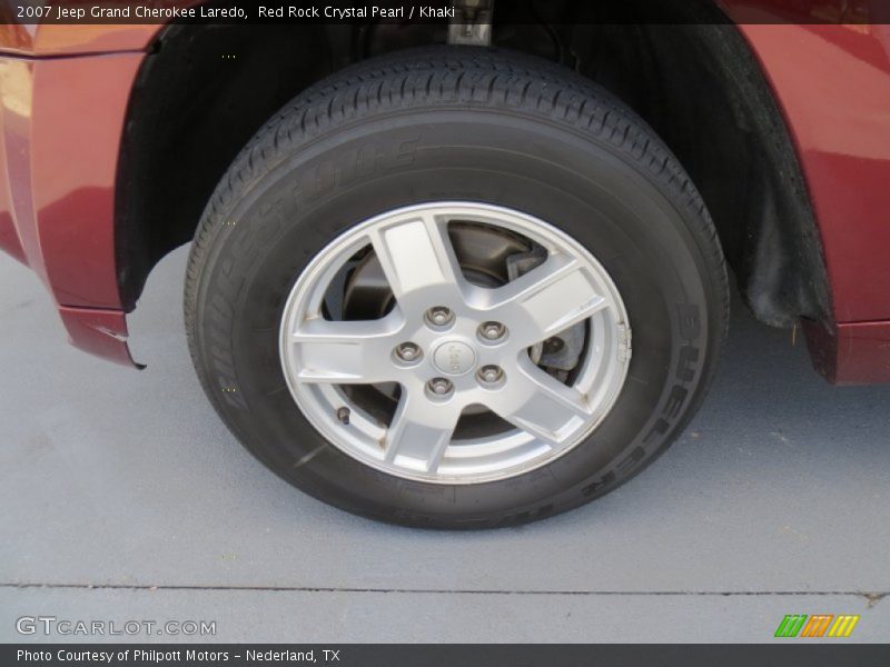 Red Rock Crystal Pearl / Khaki 2007 Jeep Grand Cherokee Laredo