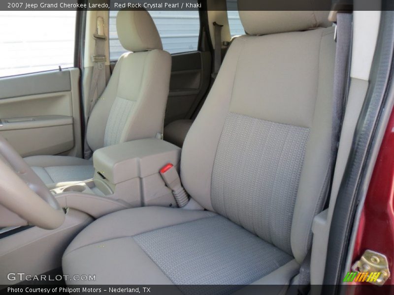 Red Rock Crystal Pearl / Khaki 2007 Jeep Grand Cherokee Laredo