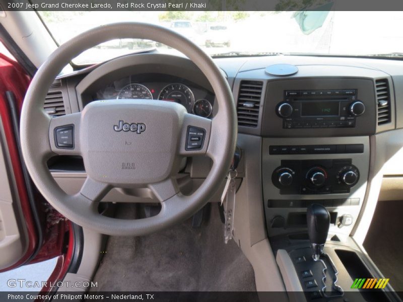 Red Rock Crystal Pearl / Khaki 2007 Jeep Grand Cherokee Laredo