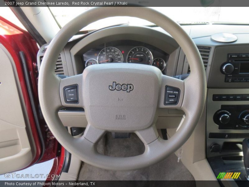Red Rock Crystal Pearl / Khaki 2007 Jeep Grand Cherokee Laredo