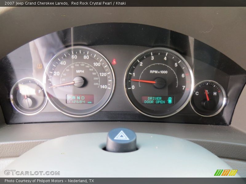 Red Rock Crystal Pearl / Khaki 2007 Jeep Grand Cherokee Laredo