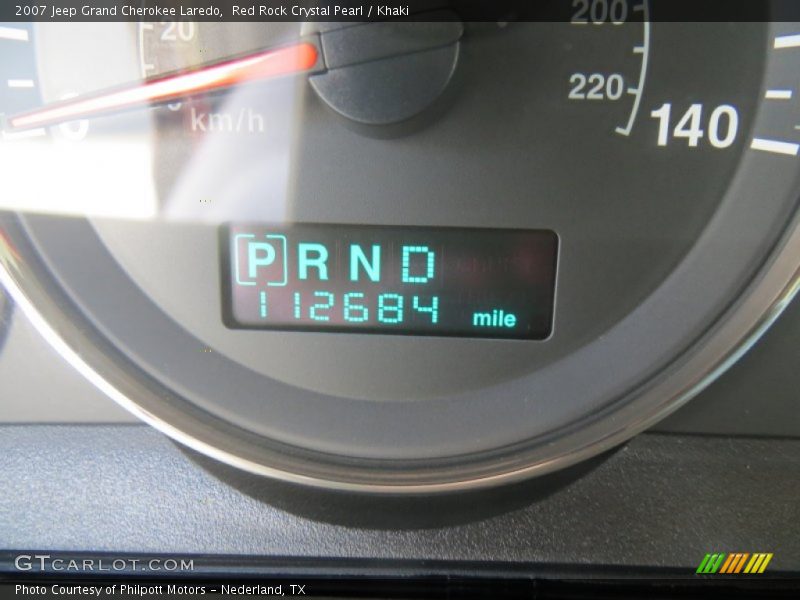 Red Rock Crystal Pearl / Khaki 2007 Jeep Grand Cherokee Laredo