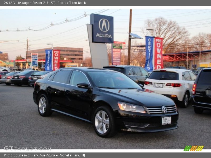 Black / Titan Black 2012 Volkswagen Passat 2.5L SE