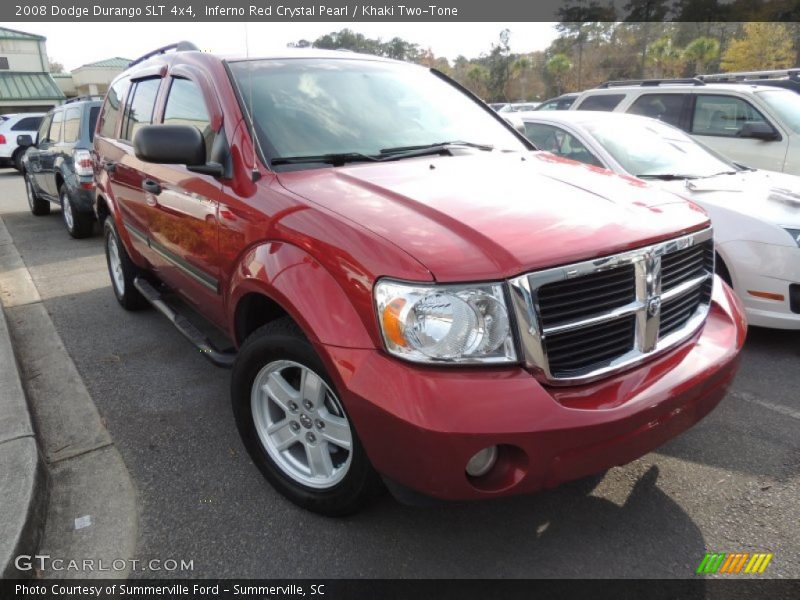 Inferno Red Crystal Pearl / Khaki Two-Tone 2008 Dodge Durango SLT 4x4