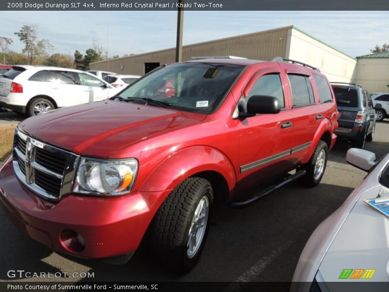 Inferno Red Crystal Pearl / Khaki Two-Tone 2008 Dodge Durango SLT 4x4