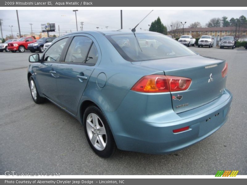 Aqua Metallic / Black 2009 Mitsubishi Lancer ES