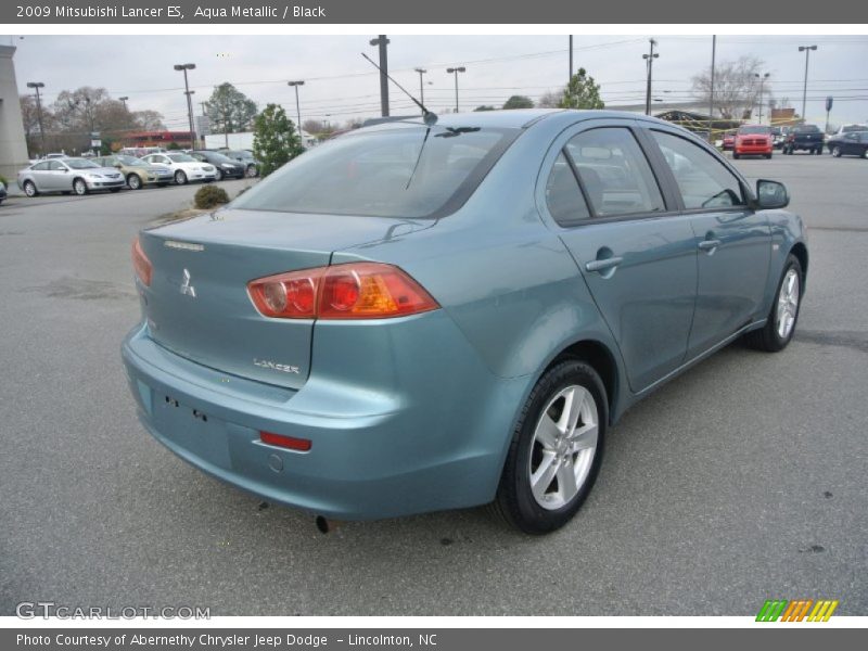 Aqua Metallic / Black 2009 Mitsubishi Lancer ES