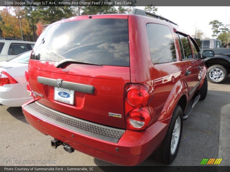 Inferno Red Crystal Pearl / Khaki Two-Tone 2008 Dodge Durango SLT 4x4