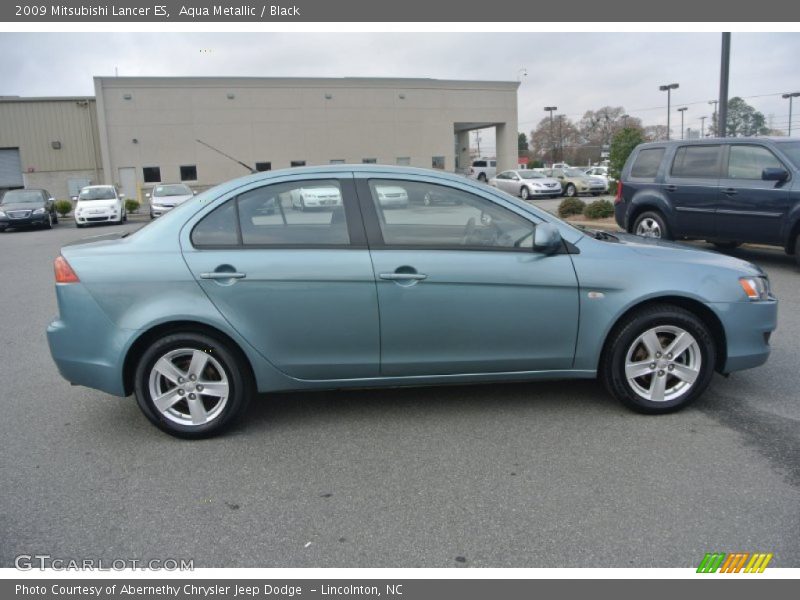 Aqua Metallic / Black 2009 Mitsubishi Lancer ES