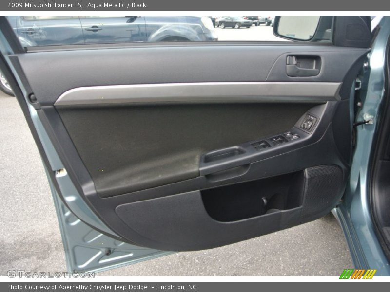 Aqua Metallic / Black 2009 Mitsubishi Lancer ES