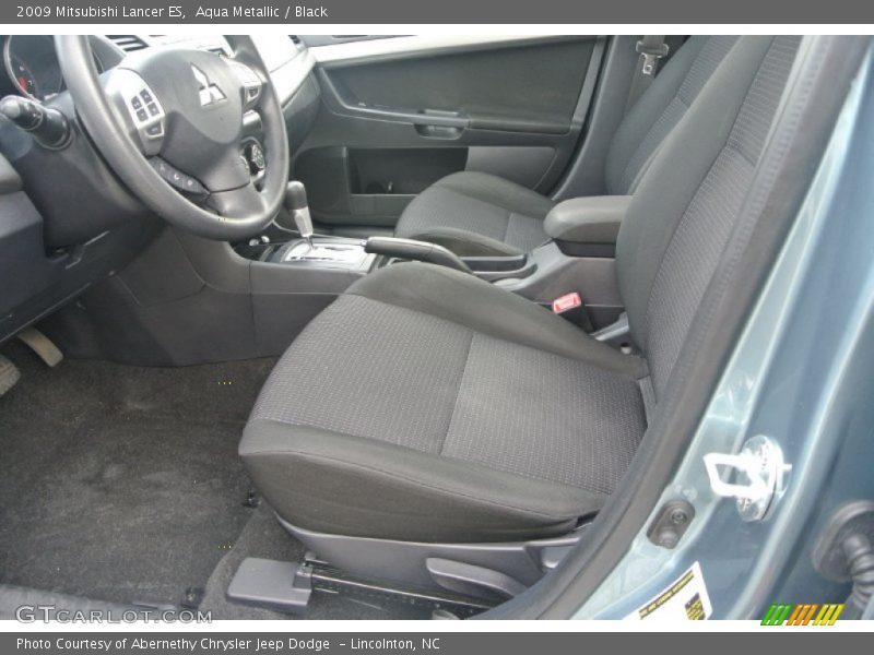 Aqua Metallic / Black 2009 Mitsubishi Lancer ES
