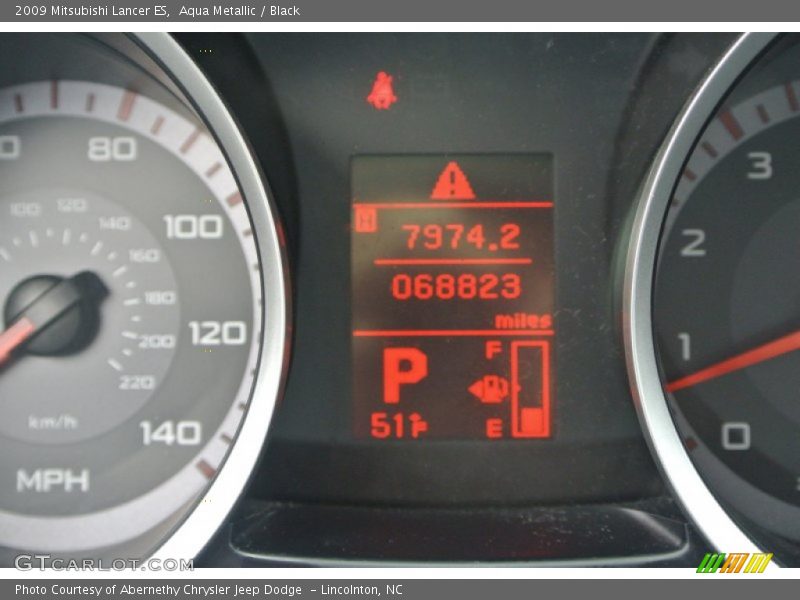 Aqua Metallic / Black 2009 Mitsubishi Lancer ES