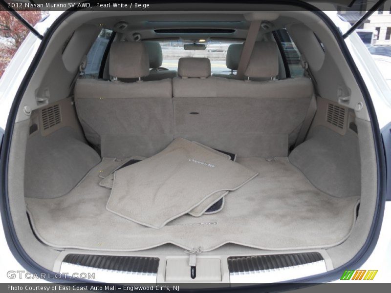 Pearl White / Beige 2012 Nissan Murano SV AWD