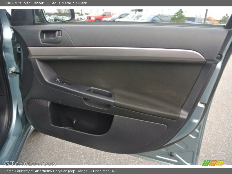 Aqua Metallic / Black 2009 Mitsubishi Lancer ES