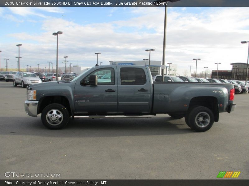 Blue Granite Metallic / Ebony 2008 Chevrolet Silverado 3500HD LT Crew Cab 4x4 Dually