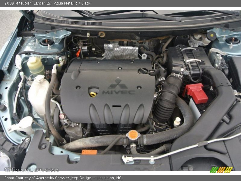 Aqua Metallic / Black 2009 Mitsubishi Lancer ES