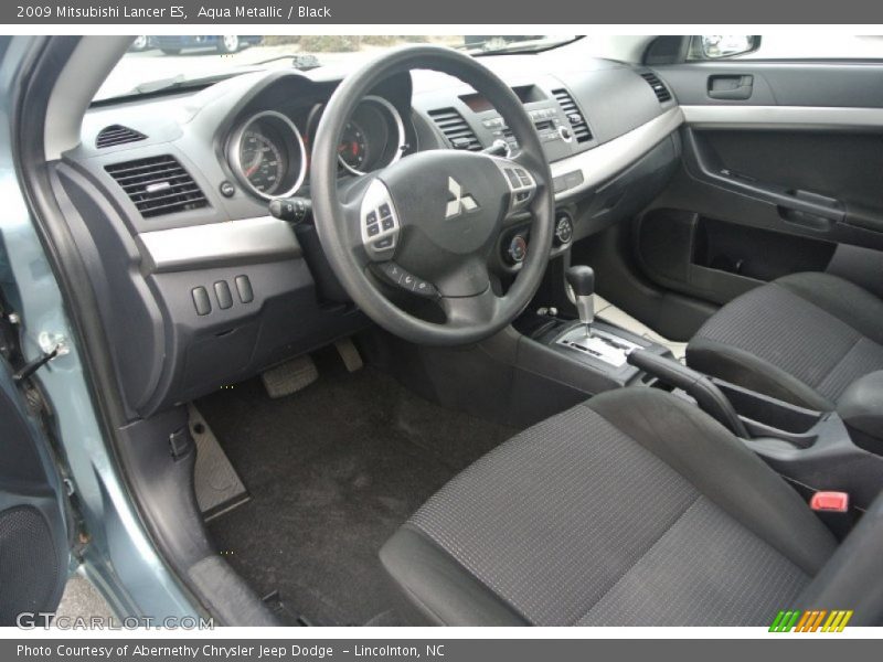 Aqua Metallic / Black 2009 Mitsubishi Lancer ES