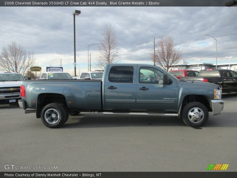Blue Granite Metallic / Ebony 2008 Chevrolet Silverado 3500HD LT Crew Cab 4x4 Dually