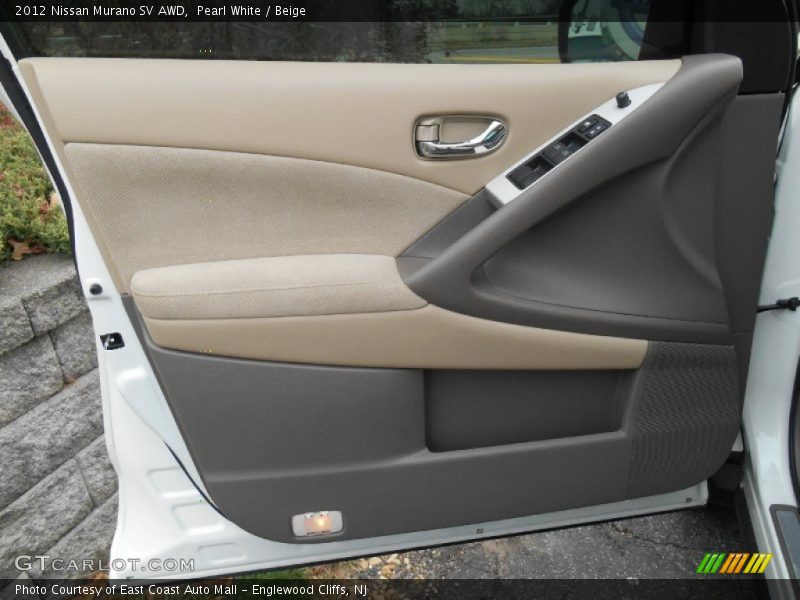Pearl White / Beige 2012 Nissan Murano SV AWD