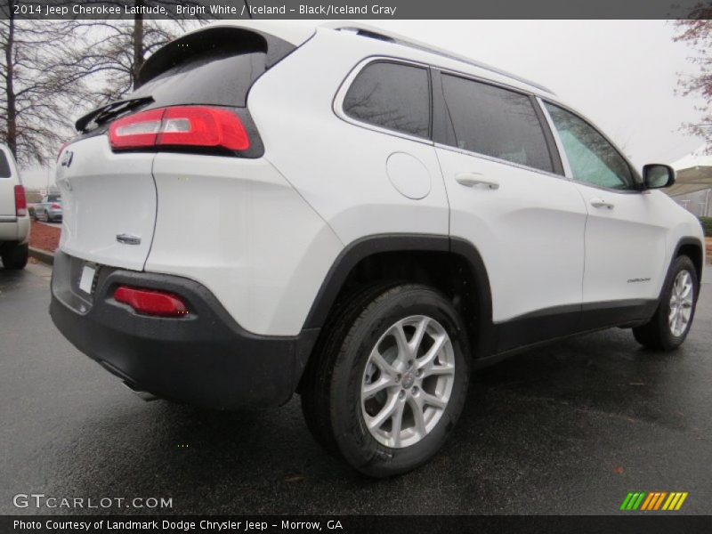Bright White / Iceland - Black/Iceland Gray 2014 Jeep Cherokee Latitude