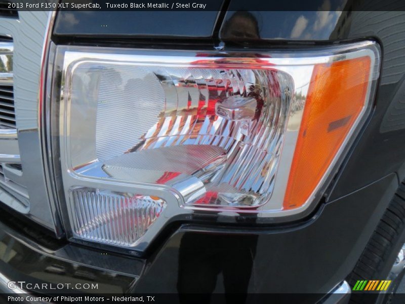 Tuxedo Black Metallic / Steel Gray 2013 Ford F150 XLT SuperCab