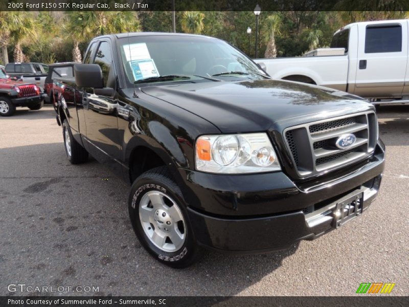 Black / Tan 2005 Ford F150 STX Regular Cab