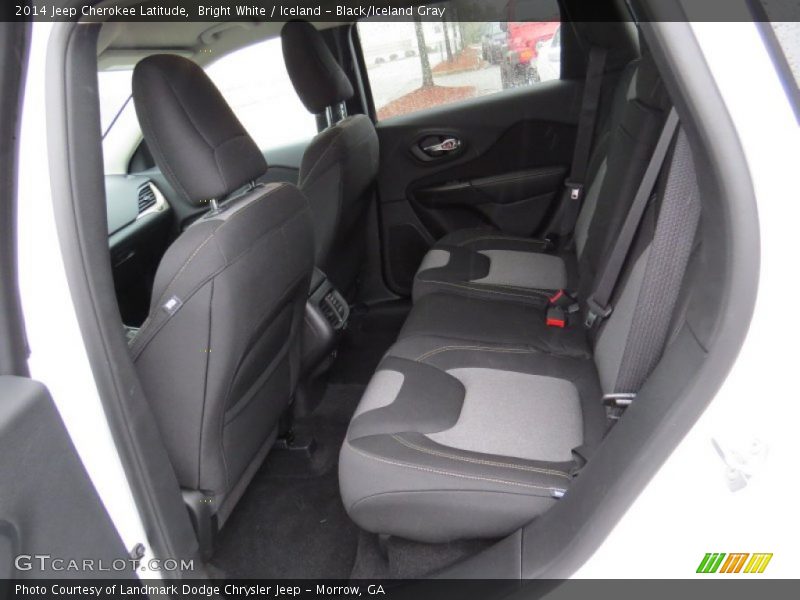 Bright White / Iceland - Black/Iceland Gray 2014 Jeep Cherokee Latitude