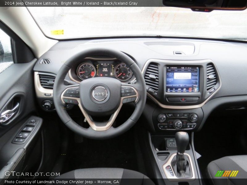 Bright White / Iceland - Black/Iceland Gray 2014 Jeep Cherokee Latitude