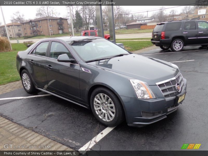 Thunder Gray ChromaFlair / Ebony 2010 Cadillac CTS 4 3.0 AWD Sedan