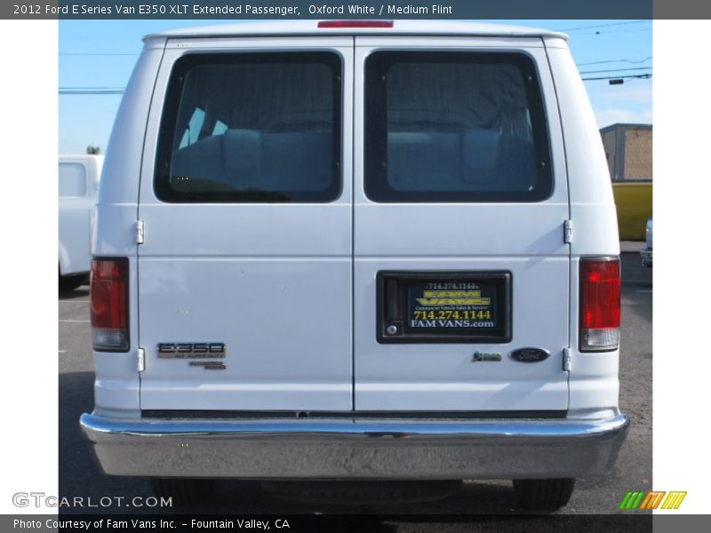 Oxford White / Medium Flint 2012 Ford E Series Van E350 XLT Extended Passenger