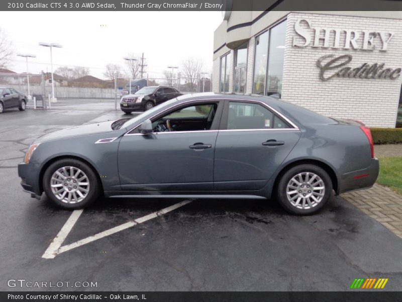 Thunder Gray ChromaFlair / Ebony 2010 Cadillac CTS 4 3.0 AWD Sedan