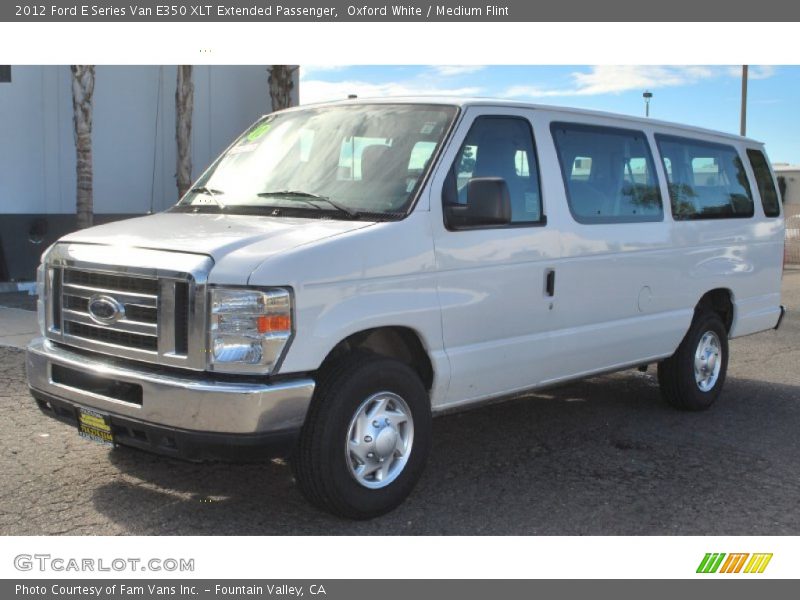 Oxford White / Medium Flint 2012 Ford E Series Van E350 XLT Extended Passenger