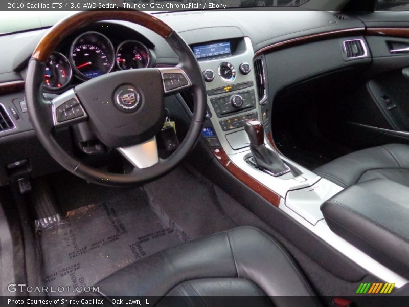 Thunder Gray ChromaFlair / Ebony 2010 Cadillac CTS 4 3.0 AWD Sedan