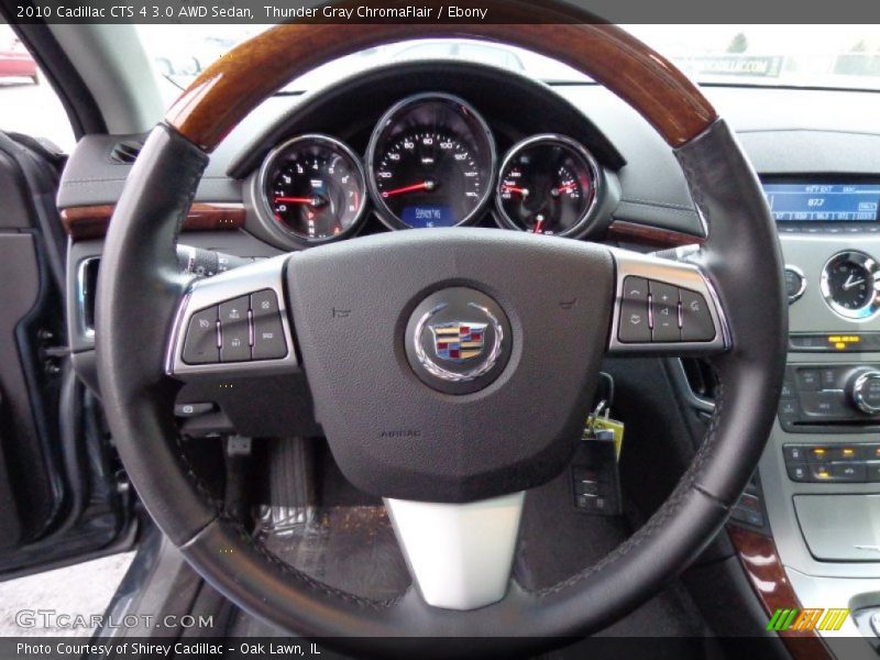 Thunder Gray ChromaFlair / Ebony 2010 Cadillac CTS 4 3.0 AWD Sedan