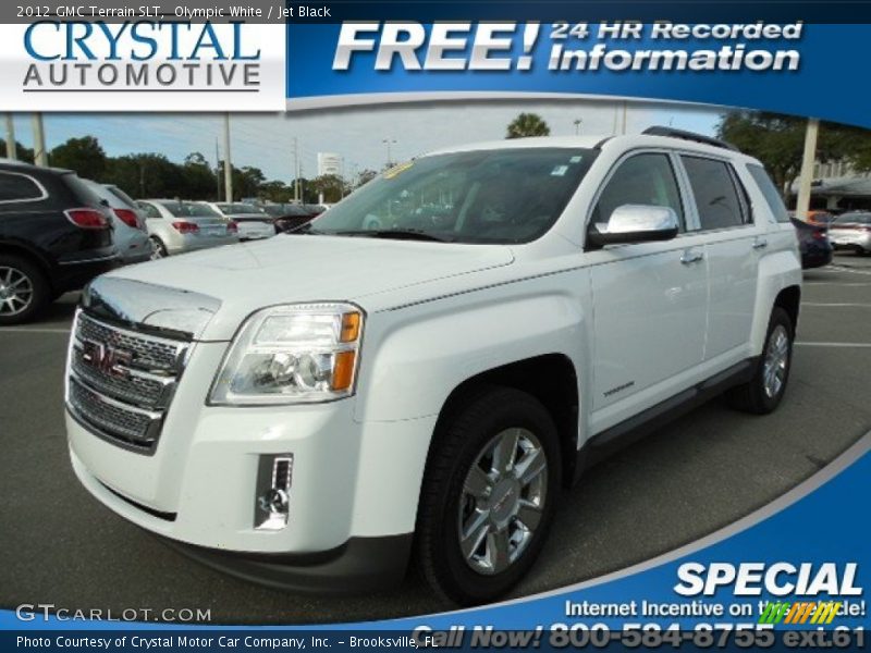 Olympic White / Jet Black 2012 GMC Terrain SLT