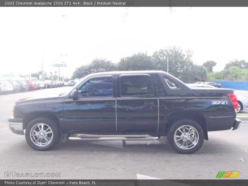 Black / Medium Neutral 2003 Chevrolet Avalanche 1500 Z71 4x4