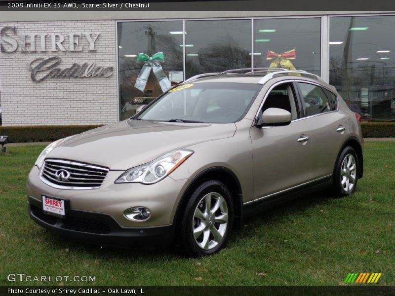 Scarlet Silver / Chestnut 2008 Infiniti EX 35 AWD