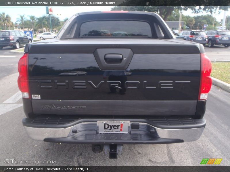 Black / Medium Neutral 2003 Chevrolet Avalanche 1500 Z71 4x4