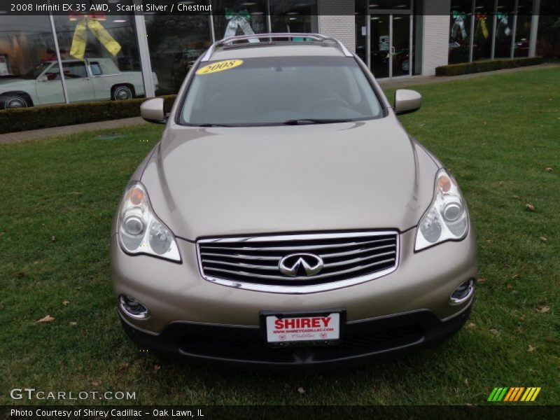 Scarlet Silver / Chestnut 2008 Infiniti EX 35 AWD