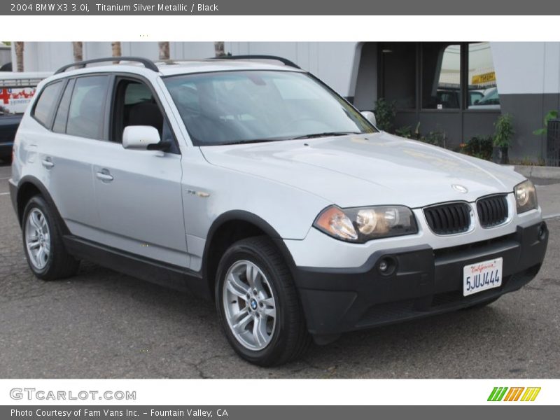 Titanium Silver Metallic / Black 2004 BMW X3 3.0i