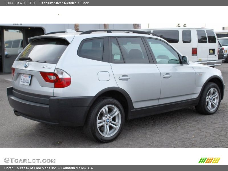 Titanium Silver Metallic / Black 2004 BMW X3 3.0i