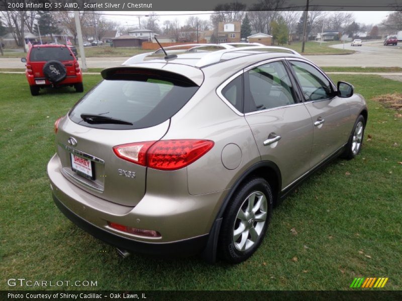 Scarlet Silver / Chestnut 2008 Infiniti EX 35 AWD